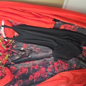 Beautiful long black dress formal sz 22W